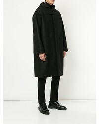 Черное длинное пальто от Isabel Benenato