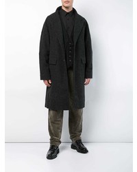 Черное длинное пальто от Ziggy Chen