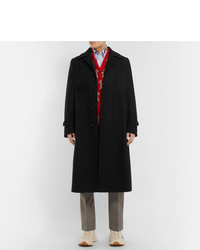 Черное длинное пальто от Gucci