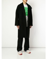 Черное длинное пальто от Strateas Carlucci