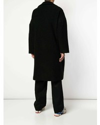 Черное длинное пальто от Strateas Carlucci
