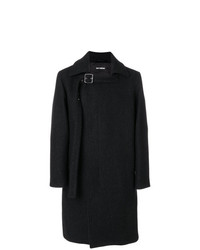 Черное длинное пальто от Raf Simons