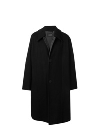 Черное длинное пальто от Raf Simons