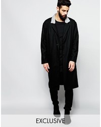 Черное длинное пальто от Reclaimed Vintage