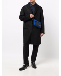 Черное длинное пальто от Alexander McQueen