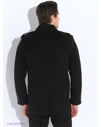 Черное длинное пальто от Sainy