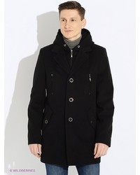 Черное длинное пальто от Sainy