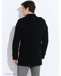 Черное длинное пальто от Sainy