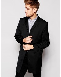 Черное длинное пальто от Selected