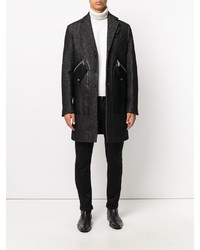 Черное длинное пальто от DSQUARED2