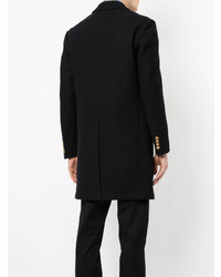 Черное длинное пальто от Kent & Curwen