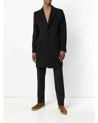 Черное длинное пальто от Tonello