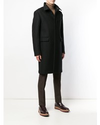 Черное длинное пальто от Tonello
