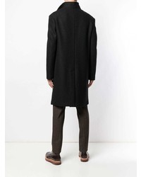 Черное длинное пальто от Tonello