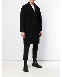 Черное длинное пальто от Hevo