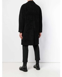 Черное длинное пальто от Hevo