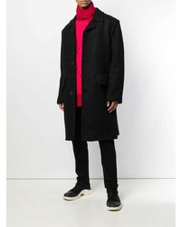 Черное длинное пальто от Raf Simons