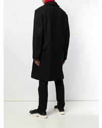 Черное длинное пальто от Raf Simons