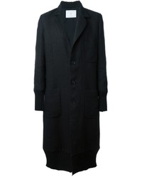 Черное длинное пальто от Societe Anonyme