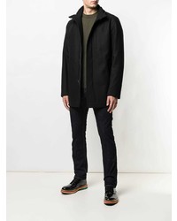 Черное длинное пальто от BOSS HUGO BOSS