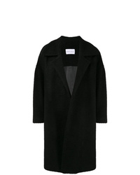 Черное длинное пальто от Strateas Carlucci
