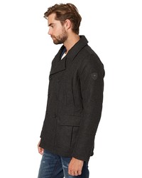 Черное длинное пальто от Tom Tailor