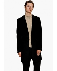 Черное длинное пальто от Topman