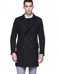 Черное длинное пальто от United Colors of Benetton