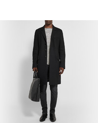 Черное длинное пальто от Sandro