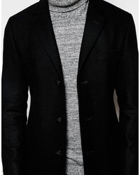 Черное длинное пальто от Esprit