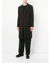 Черное длинное пальто от Yohji Yamamoto