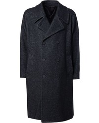 Черное длинное пальто