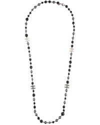 Черное жемчужное ожерелье от Chanel