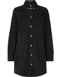 Черное замшевое платье-рубашка от Isabel Marant Etoile
