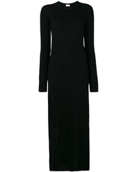 Черное кашемировое вязаное платье от Saint Laurent