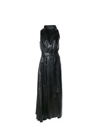 Черное кожаное вечернее платье от Ann Demeulemeester
