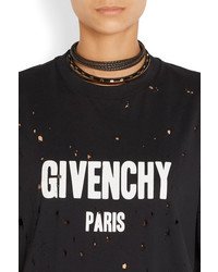 Черное кожаное ожерелье-чокер от Givenchy