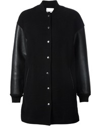 Женское черное кожаное пальто от Alexander Wang