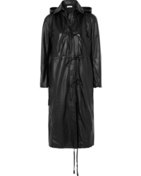 Женское черное кожаное пальто от Altuzarra