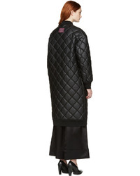 Женское черное кожаное пальто от Stella McCartney