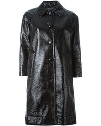Женское черное кожаное пальто от Marc Jacobs