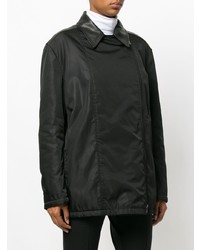 Женское черное кожаное пальто от Prada Vintage