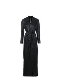 Женское черное кожаное пальто от Olsthoorn Vanderwilt