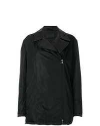 Женское черное кожаное пальто от Prada Vintage