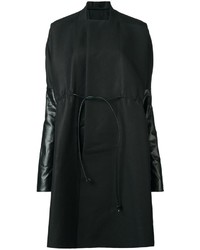 Женское черное кожаное пальто от Rick Owens