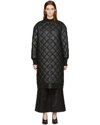 Женское черное кожаное пальто от Stella McCartney
