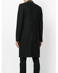 Мужское черное кожаное пальто от Givenchy