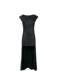 Черное кожаное платье-макси от Olsthoorn Vanderwilt