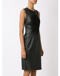 Черное кожаное платье-футляр от Martha Medeiros