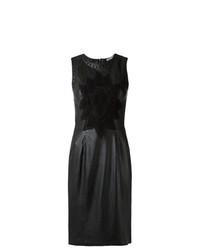 Черное кожаное платье-футляр от Martha Medeiros